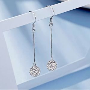 Sterling Silver CZ Drop Earrings